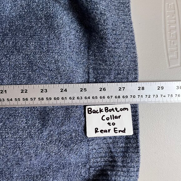 Canali Wool Shawl Collar Cable Knit Cardigan Sweater - Men's Size 50 - Blue - Picture 14 of 14